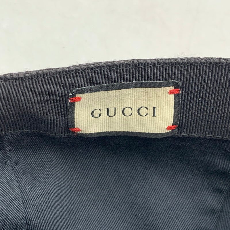 【中古品】【メンズ/レディース】 GUCCI グッチ GG CANVAS BASEBALL CAP GG キャンバス ベースボール キャップ 帽子 183-251216-yn-02-izu サイズ：M/58 カラー：ブラック 万代Net店