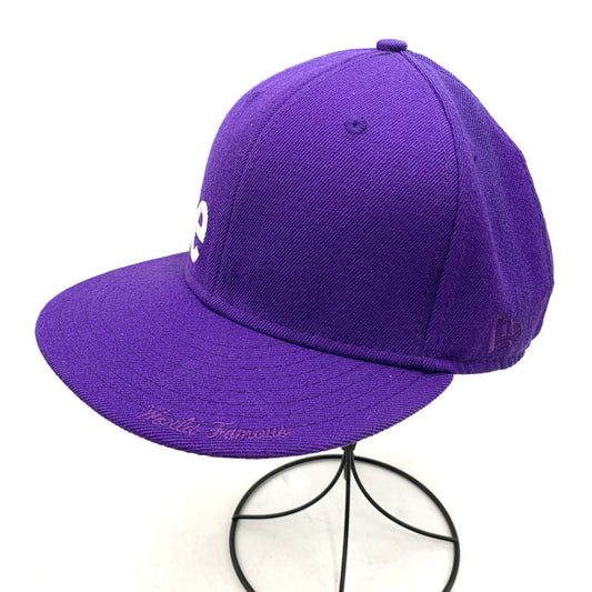 【中古品】【メンズ/レディース】 Supreme シュプリーム × NEW ERA ニューエラ 59FIFTY SOLID SIDE LOGO CAP ロゴ キャップ 帽子 185-251216-as-18-izu サイズ：7 1/2（59.6cm） カラー：パープル 万代Net店