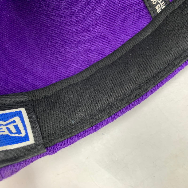 【中古品】【メンズ/レディース】 Supreme シュプリーム × NEW ERA ニューエラ 59FIFTY SOLID SIDE LOGO CAP ロゴ キャップ 帽子 185-251216-as-18-izu サイズ：7 1/2（59.6cm） カラー：パープル 万代Net店