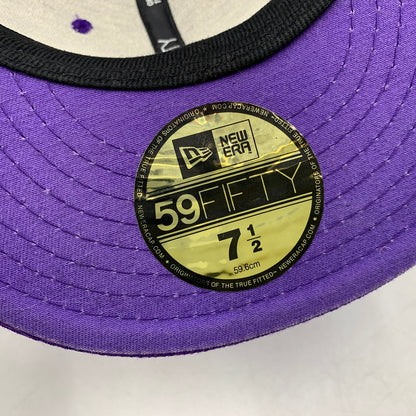 【中古品】【メンズ/レディース】 Supreme シュプリーム × NEW ERA ニューエラ 59FIFTY SOLID SIDE LOGO CAP ロゴ キャップ 帽子 185-251216-as-18-izu サイズ：7 1/2（59.6cm） カラー：パープル 万代Net店