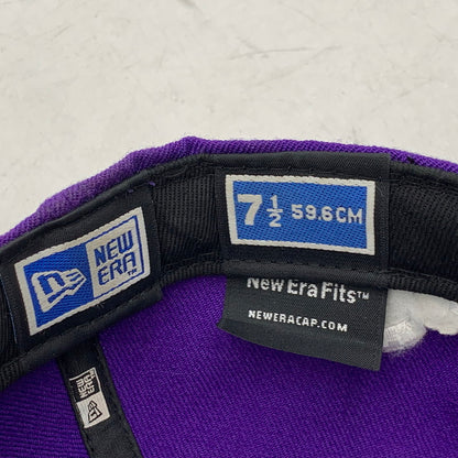 【中古品】【メンズ/レディース】 Supreme シュプリーム × NEW ERA ニューエラ 59FIFTY SOLID SIDE LOGO CAP ロゴ キャップ 帽子 185-251216-as-18-izu サイズ：7 1/2（59.6cm） カラー：パープル 万代Net店