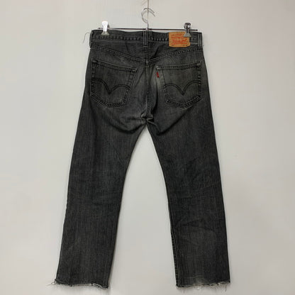【中古品】【メンズ】 刻印3496 501 先染め BLACK DENIM PANTS ブラック デニム パンツ ボトムス ズボン 157-260110-cs-05-izu サイズ：34×30 カラー：ブラック 万代Net店