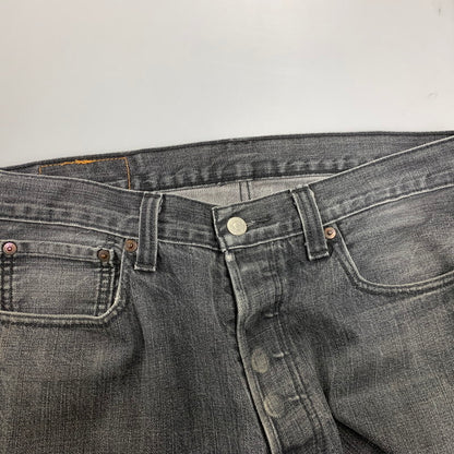【中古品】【メンズ】 刻印3496 501 先染め BLACK DENIM PANTS ブラック デニム パンツ ボトムス ズボン 157-260110-cs-05-izu サイズ：34×30 カラー：ブラック 万代Net店