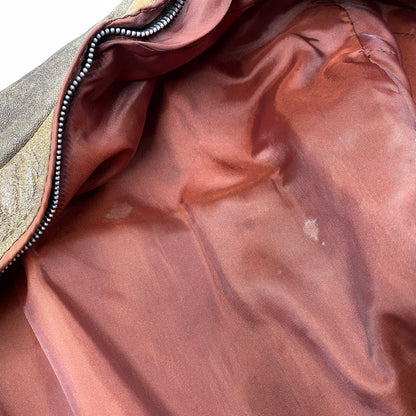 【現状渡し品】【メンズ】 USED G-1 LAMB LEATHER JACKET K1-110 ラムレザージャケット アウター 146-251216-as-24-izu サイズ：M カラー：ブラウン 万代Net店