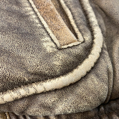 【現状渡し品】【メンズ】 USED G-1 LAMB LEATHER JACKET K1-110 ラムレザージャケット アウター 146-251216-as-24-izu サイズ：M カラー：ブラウン 万代Net店