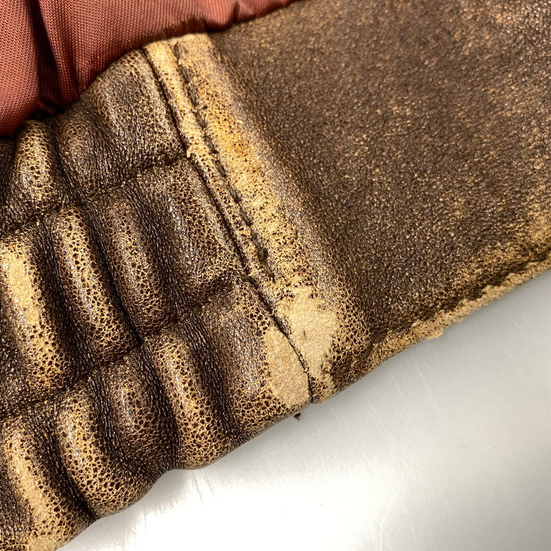 【現状渡し品】【メンズ】 USED G-1 LAMB LEATHER JACKET K1-110 ラムレザージャケット アウター 146-251216-as-24-izu サイズ：M カラー：ブラウン 万代Net店