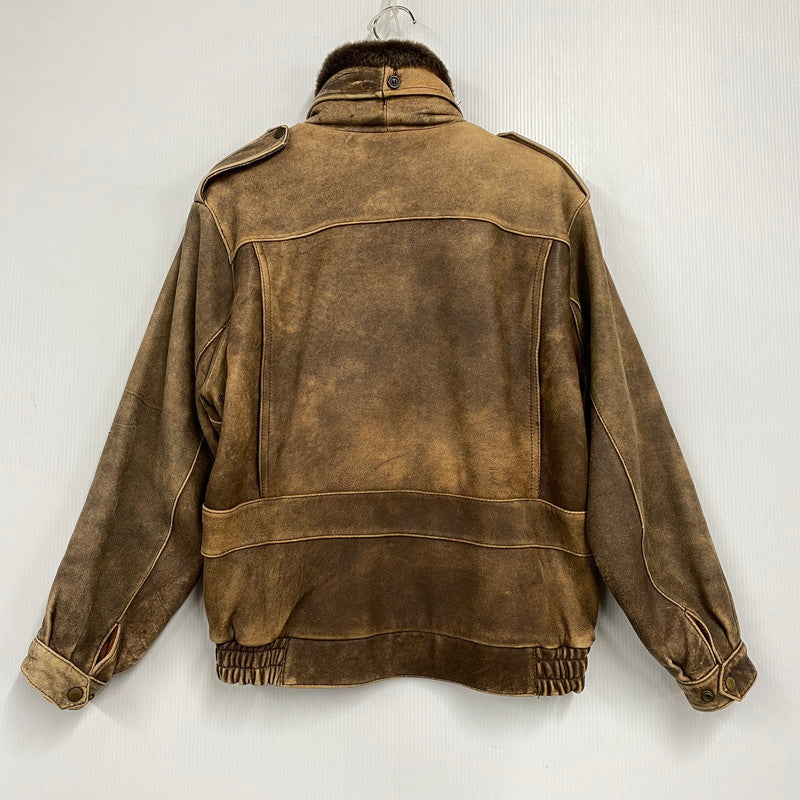【現状渡し品】【メンズ】 USED G-1 LAMB LEATHER JACKET K1-110 ラムレザージャケット アウター 146-251216-as-24-izu サイズ：M カラー：ブラウン 万代Net店