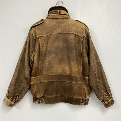 【現状渡し品】【メンズ】 USED G-1 LAMB LEATHER JACKET K1-110 ラムレザージャケット アウター 146-251216-as-24-izu サイズ：M カラー：ブラウン 万代Net店