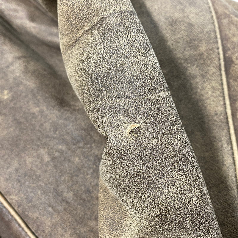 【現状渡し品】【メンズ】 USED G-1 LAMB LEATHER JACKET K1-110 ラムレザージャケット アウター 146-251216-as-24-izu サイズ：M カラー：ブラウン 万代Net店