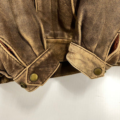 【現状渡し品】【メンズ】 USED G-1 LAMB LEATHER JACKET K1-110 ラムレザージャケット アウター 146-251216-as-24-izu サイズ：M カラー：ブラウン 万代Net店