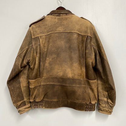 【現状渡し品】【メンズ】 USED G-1 LAMB LEATHER JACKET K1-110 ラムレザージャケット アウター 146-251216-as-24-izu サイズ：M カラー：ブラウン 万代Net店