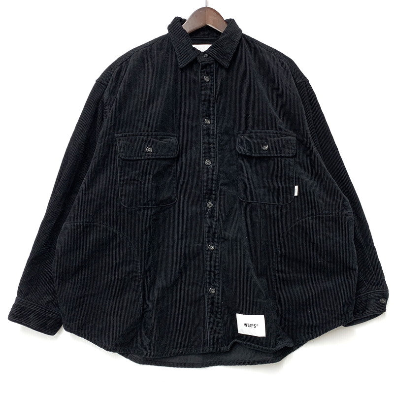 【中古品】【メンズ】 WTAPS ダブルタップス 242WVDT-SHM05 24AW WCPO LS COTTON CORDUROY ダブルシーピーオー ロングスリーブ コットン コーデュロイ 142-251217-cs-05-izu サイズ：02 カラー：ブラック 万代Net店