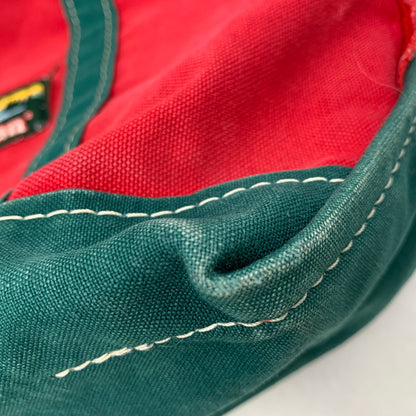 【中古品】【メンズ/レディース】 L.L.Bean エルエルビーン 90S カタディンロゴ トートバッグ カバン 鞄 188-251217-kh-01-izu カラー：レッド×グリーン 万代Net店
