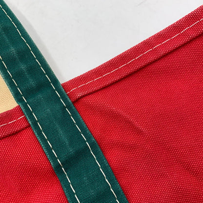 【中古品】【メンズ/レディース】 L.L.Bean エルエルビーン 90S カタディンロゴ トートバッグ カバン 鞄 188-251217-kh-01-izu カラー：レッド×グリーン 万代Net店