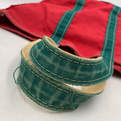 【中古品】【メンズ/レディース】 L.L.Bean エルエルビーン 90S カタディンロゴ トートバッグ カバン 鞄 188-251217-kh-01-izu カラー：レッド×グリーン 万代Net店