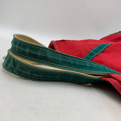 【中古品】【メンズ/レディース】 L.L.Bean エルエルビーン 90S カタディンロゴ トートバッグ カバン 鞄 188-251217-kh-01-izu カラー：レッド×グリーン 万代Net店