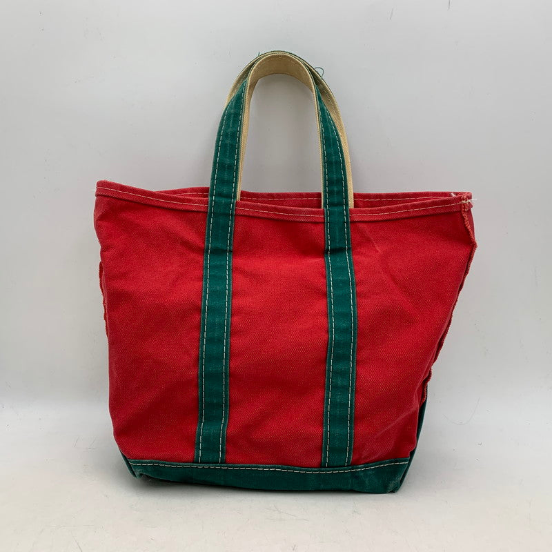 【中古品】【メンズ/レディース】 L.L.Bean エルエルビーン 90S カタディンロゴ トートバッグ カバン 鞄 188-251217-kh-01-izu カラー：レッド×グリーン 万代Net店