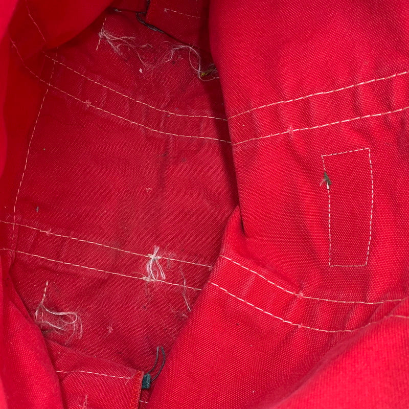 【中古品】【メンズ/レディース】 L.L.Bean エルエルビーン 90S カタディンロゴ トートバッグ カバン 鞄 188-251217-kh-01-izu カラー：レッド×グリーン 万代Net店