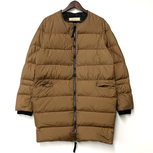 【中古品】【レディース】 W11CPMAK1CNW0TN211 国内正規 11AW NO COLLAR DOWN COAT ノー カラー ダウン コート アウター 168-251217-cs-03-izu サイズ：40 カラー：ブラウン 万代Net店