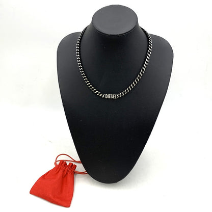 【中古品】【メンズ/レディース】 DIESEL ディーゼル DX1385040 喜平 STAINLESS NECKLACE ステンレス ネックレス キヘイ アクセサリー 192-251217-kh-02-izu カラー：ブラック×シルバー 万代Net店