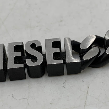 【中古品】【メンズ/レディース】 DIESEL ディーゼル DX1385040 喜平 STAINLESS NECKLACE ステンレス ネックレス キヘイ アクセサリー 192-251217-kh-02-izu カラー：ブラック×シルバー 万代Net店