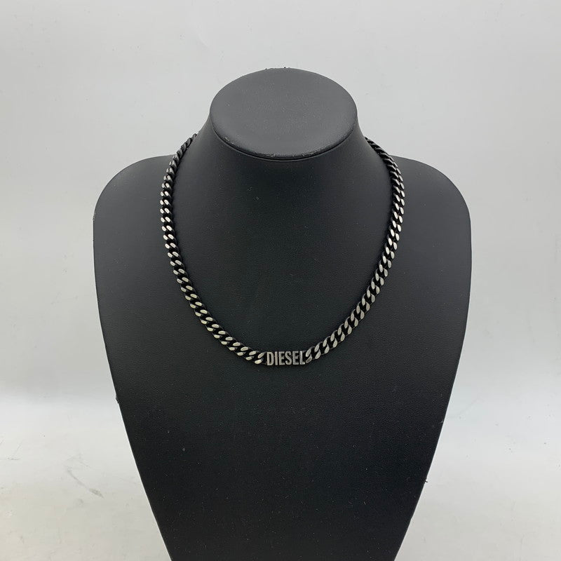 【中古品】【メンズ/レディース】 DIESEL ディーゼル DX1385040 喜平 STAINLESS NECKLACE ステンレス ネックレス キヘイ アクセサリー 192-251217-kh-02-izu カラー：ブラック×シルバー 万代Net店