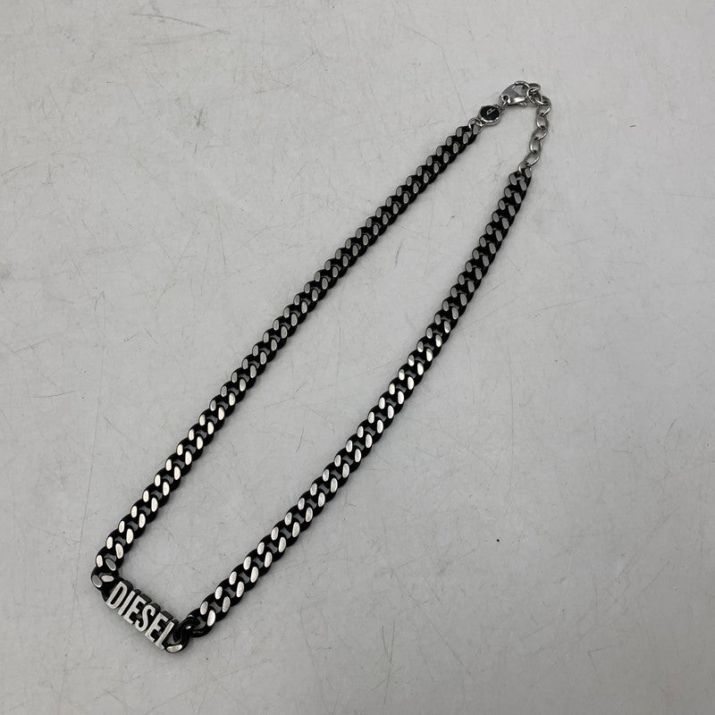 【中古品】【メンズ/レディース】 DIESEL ディーゼル DX1385040 喜平 STAINLESS NECKLACE ステンレス ネックレス キヘイ アクセサリー 192-251217-kh-02-izu カラー：ブラック×シルバー 万代Net店