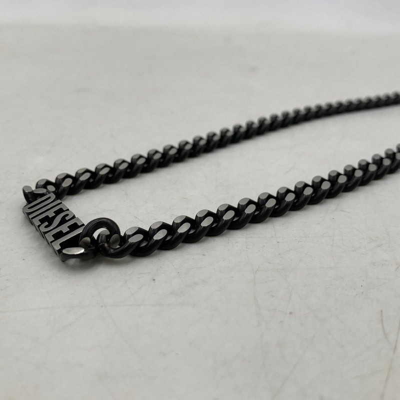 【中古品】【メンズ/レディース】 DIESEL ディーゼル DX1385040 喜平 STAINLESS NECKLACE ステンレス ネックレス キヘイ アクセサリー 192-251217-kh-02-izu カラー：ブラック×シルバー 万代Net店