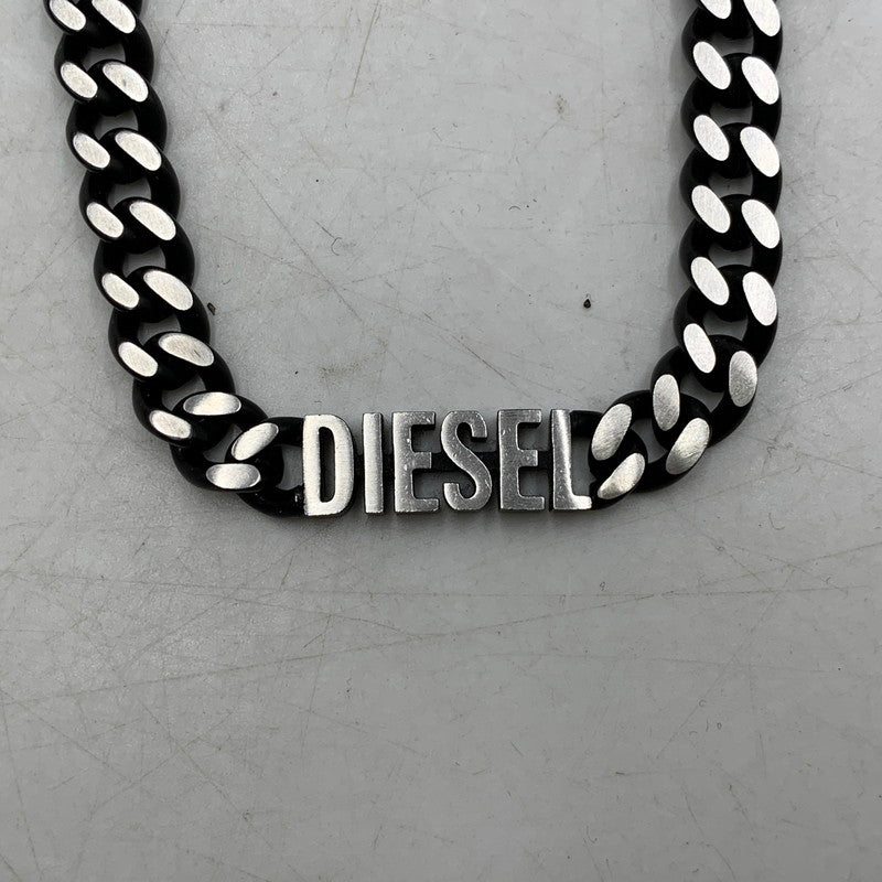 【中古品】【メンズ/レディース】 DIESEL ディーゼル DX1385040 喜平 STAINLESS NECKLACE ステンレス ネックレス キヘイ アクセサリー 192-251217-kh-02-izu カラー：ブラック×シルバー 万代Net店