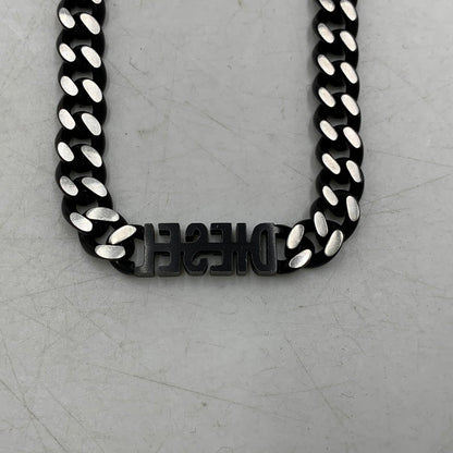 【中古品】【メンズ/レディース】 DIESEL ディーゼル DX1385040 喜平 STAINLESS NECKLACE ステンレス ネックレス キヘイ アクセサリー 192-251217-kh-02-izu カラー：ブラック×シルバー 万代Net店