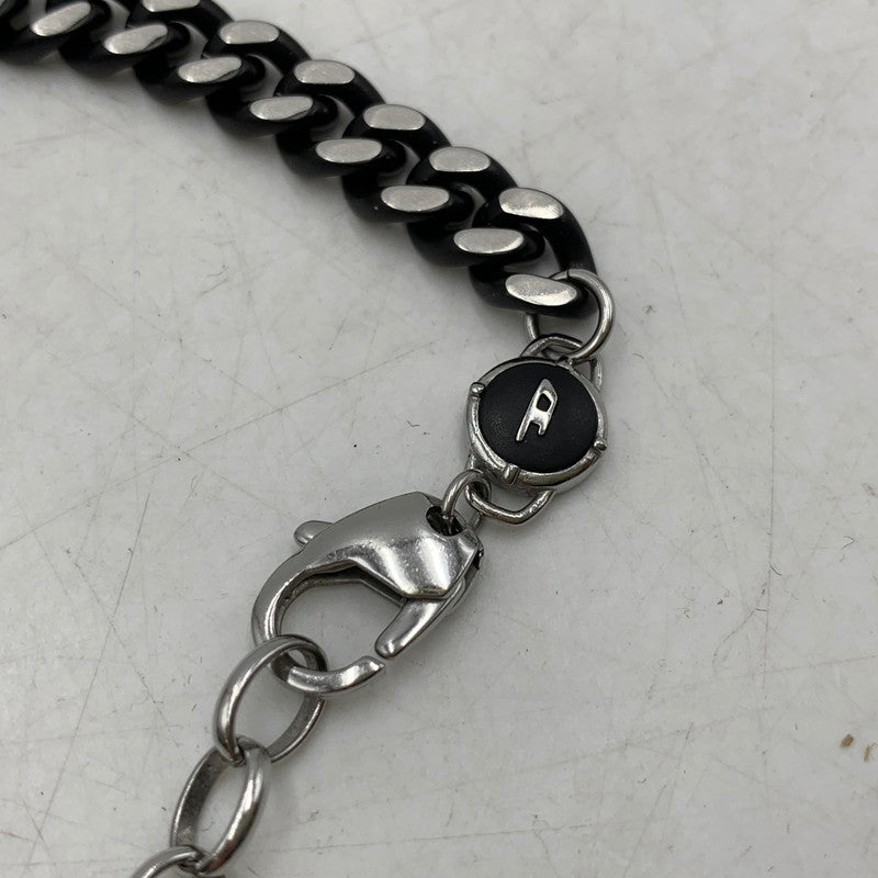 【中古品】【メンズ/レディース】 DIESEL ディーゼル DX1385040 喜平 STAINLESS NECKLACE ステンレス ネックレス キヘイ アクセサリー 192-251217-kh-02-izu カラー：ブラック×シルバー 万代Net店