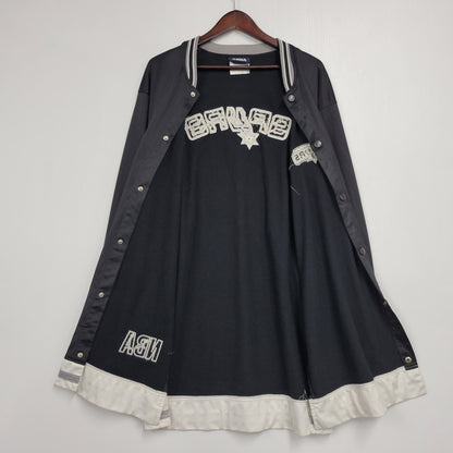 【中古品】【メンズ】 NBA エヌビーエー SAN ANTONIO SPURS LONG STADIUM JACKET サン アントニオ スパーズ ロング スタジアム ジャケット アウター 146-260203-cs-14-izu サイズ：XXXL カラー：ブラック 万代Net店