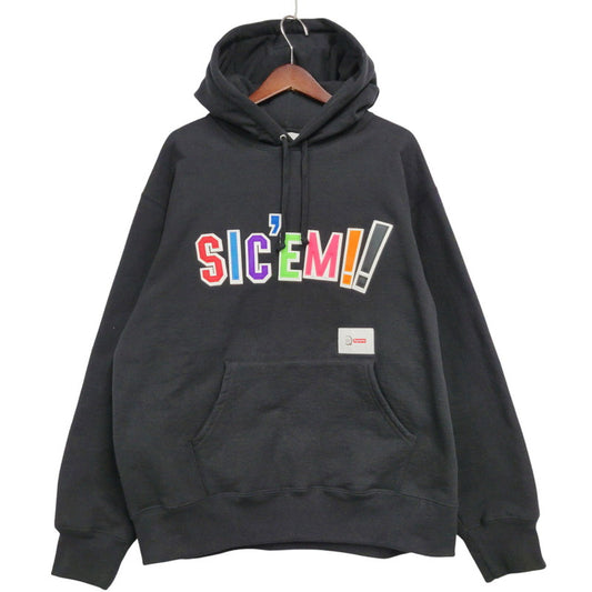 【中古美品】【メンズ】 Supreme シュプリーム × WTAPS ダブルタップス 21AW SIC'EM シック エム HOODED SWEATSHIRT フーデッド スウェットシャツ トップス パーカー 149-251218-ya-04-izu サイズ：Ｌ カラー：ブラック 万代Net店