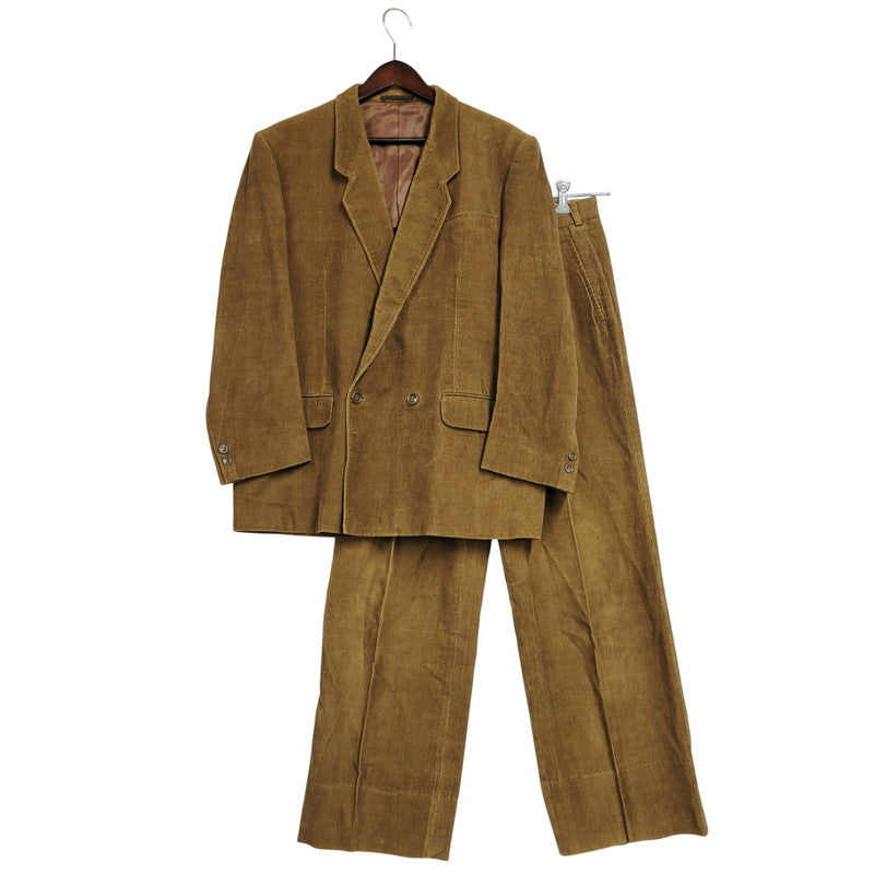 【中古品】【メンズ】 初期 デカオム 70S-80S DOUBLE CORDUROY ダブル コーデュロイ SET UP セット アップ スーツ 140-251218-ya-14-izu サイズ：Ｓ カラー：ブラウン 万代Net店