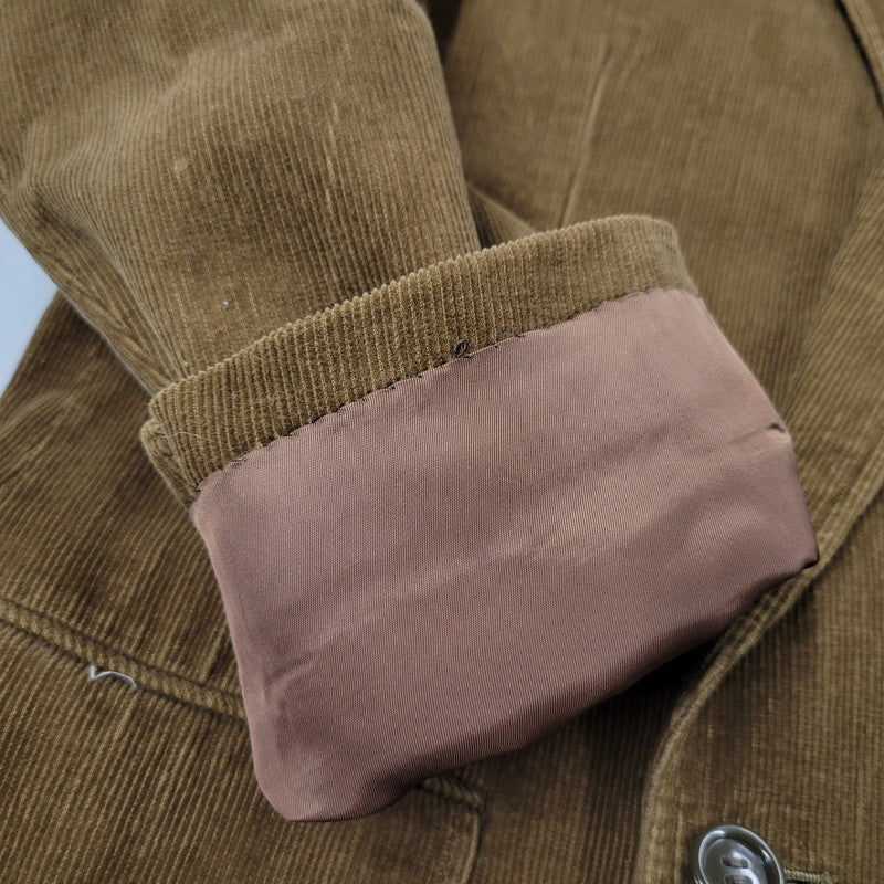 【中古品】【メンズ】 初期 デカオム 70S-80S DOUBLE CORDUROY ダブル コーデュロイ SET UP セット アップ スーツ 140-251218-ya-14-izu サイズ：Ｓ カラー：ブラウン 万代Net店