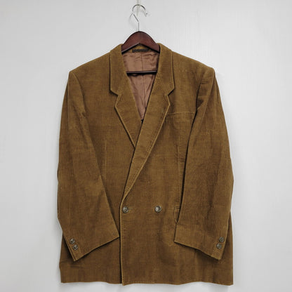 【中古品】【メンズ】 初期 デカオム 70S-80S DOUBLE CORDUROY ダブル コーデュロイ SET UP セット アップ スーツ 140-251218-ya-14-izu サイズ：Ｓ カラー：ブラウン 万代Net店