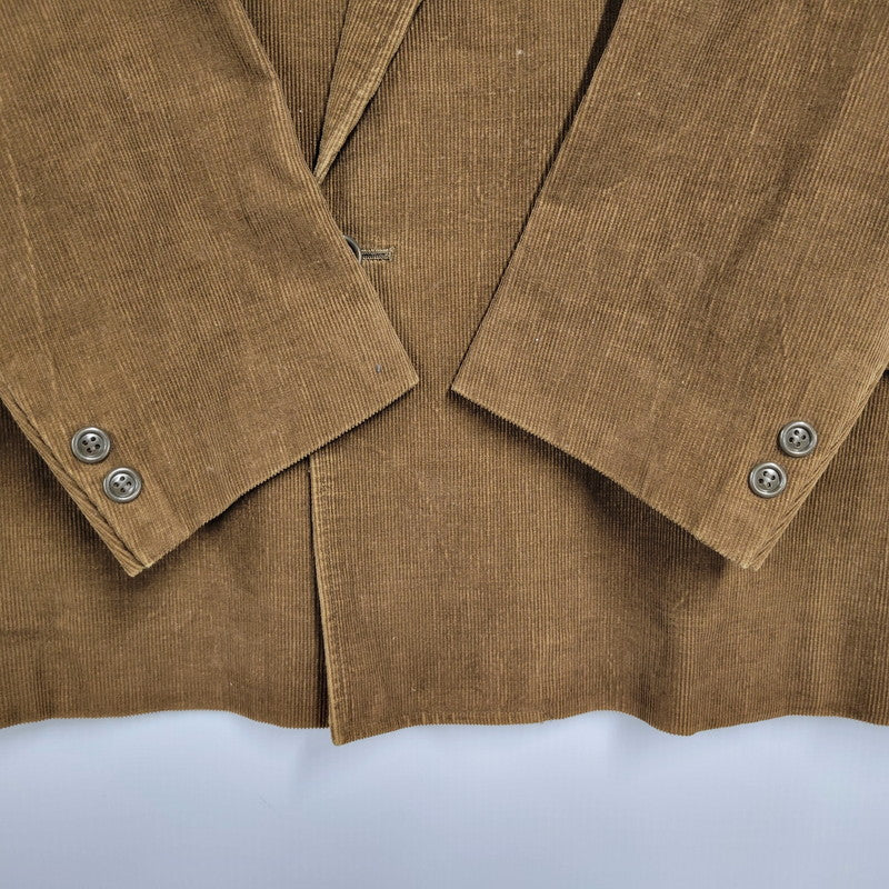 【中古品】【メンズ】 初期 デカオム 70S-80S DOUBLE CORDUROY ダブル コーデュロイ SET UP セット アップ スーツ 140-251218-ya-14-izu サイズ：Ｓ カラー：ブラウン 万代Net店