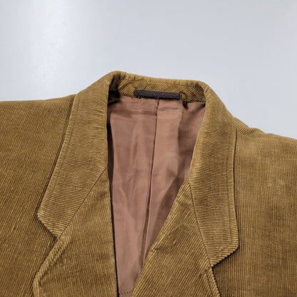 【中古品】【メンズ】 初期 デカオム 70S-80S DOUBLE CORDUROY ダブル コーデュロイ SET UP セット アップ スーツ 140-251218-ya-14-izu サイズ：Ｓ カラー：ブラウン 万代Net店