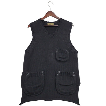【中古品】【メンズ】 Y's for men ワイズ フォー メン MY-K29-147 90S POCKET GIMMICK ポケット ギミック KNIT VEST ニット ベスト 140-251218-ya-12-izu サイズ：下記参照 カラー：BLACK 万代Net店