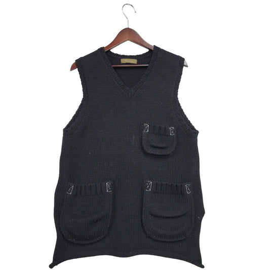 【中古品】【メンズ】 Y's for men ワイズ フォー メン MY-K29-147 90S POCKET GIMMICK ポケット ギミック KNIT VEST ニット ベスト 140-251218-ya-12-izu サイズ：下記参照 カラー：BLACK 万代Net店