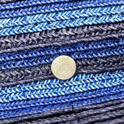 【中古品】【メンズ/レディース】 HERMES エルメス CHAPEAU CLAUDIO HAT シャポー クラウディオ ハット 帽子 服飾雑貨 183-251219-ay-04-izu サイズ：59 カラー：ブルー系 万代Net店