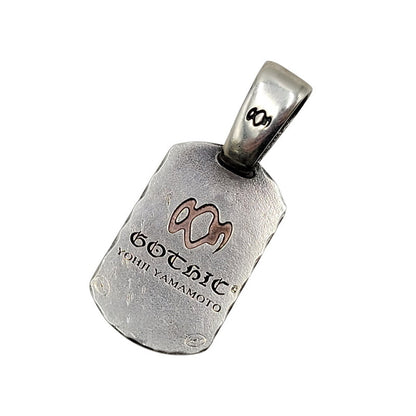 【中古品】【メンズ/レディース】 GOTHIC YOHJI YAMAMOTO ゴシック ヨウジヤマモト DOG TAG PENDANT TOP SV950 2018 ドッグ タグ ペンダント トップ ネックレス アクセサリー 192-251219-ay-13-izu カラー：シルバー 万代Net店