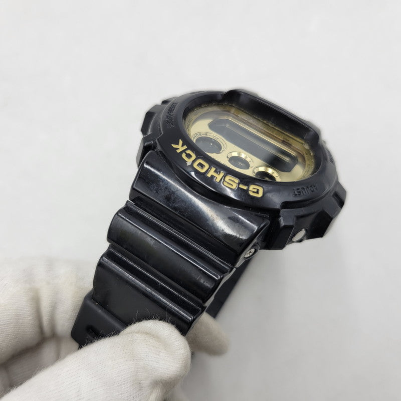【中古品】【メンズ/レディース】 G-SHOCK ジーショック DIGITAL WATCH DW-6900CB デジタルウォッチ 腕時計 196-251221-as-27-izu カラー：ブラック×ゴールド 万代Net店