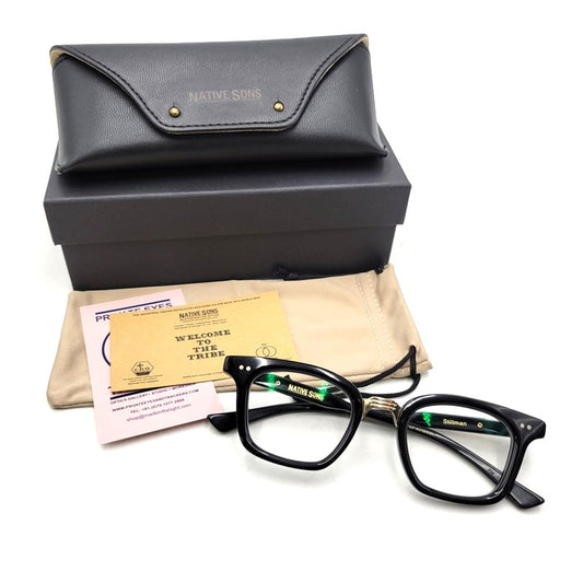 【中古品】【メンズ/レディース】 NATIVE SONS ネイティブ サンズ STILLMAN SUNGLASSES サングラス 眼鏡 メガネ 小物 服飾雑貨 203-251219-ay-12-izu サイズ：45.8口23.2-144 カラー：ブラック×クリア 万代Net店