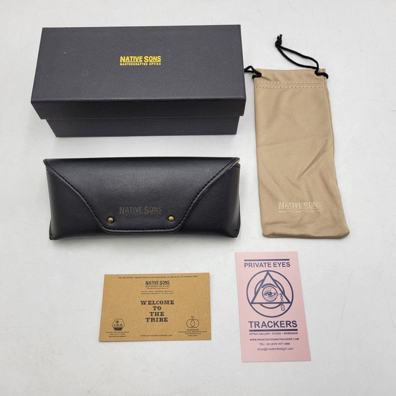 【中古品】【メンズ/レディース】 NATIVE SONS ネイティブ サンズ STILLMAN SUNGLASSES サングラス 眼鏡 メガネ 小物 服飾雑貨 203-251219-ay-12-izu サイズ：45.8口23.2-144 カラー：ブラック×クリア 万代Net店