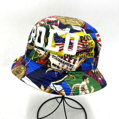 【中古品】【メンズ/レディース】 POLO RALPH LAUREN ポロ・ラルフローレン REVERSIBLE OLYMPIC HAT リバーシブル オリンピック バケットハット 帽子 服飾雑貨 185-251219-ay-05-izu カラー：グリーン/マルチ 万代Net店