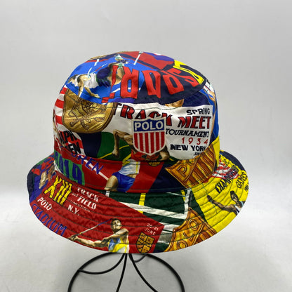 【中古品】【メンズ/レディース】 POLO RALPH LAUREN ポロ・ラルフローレン REVERSIBLE OLYMPIC HAT リバーシブル オリンピック バケットハット 帽子 服飾雑貨 185-251219-ay-05-izu カラー：グリーン/マルチ 万代Net店