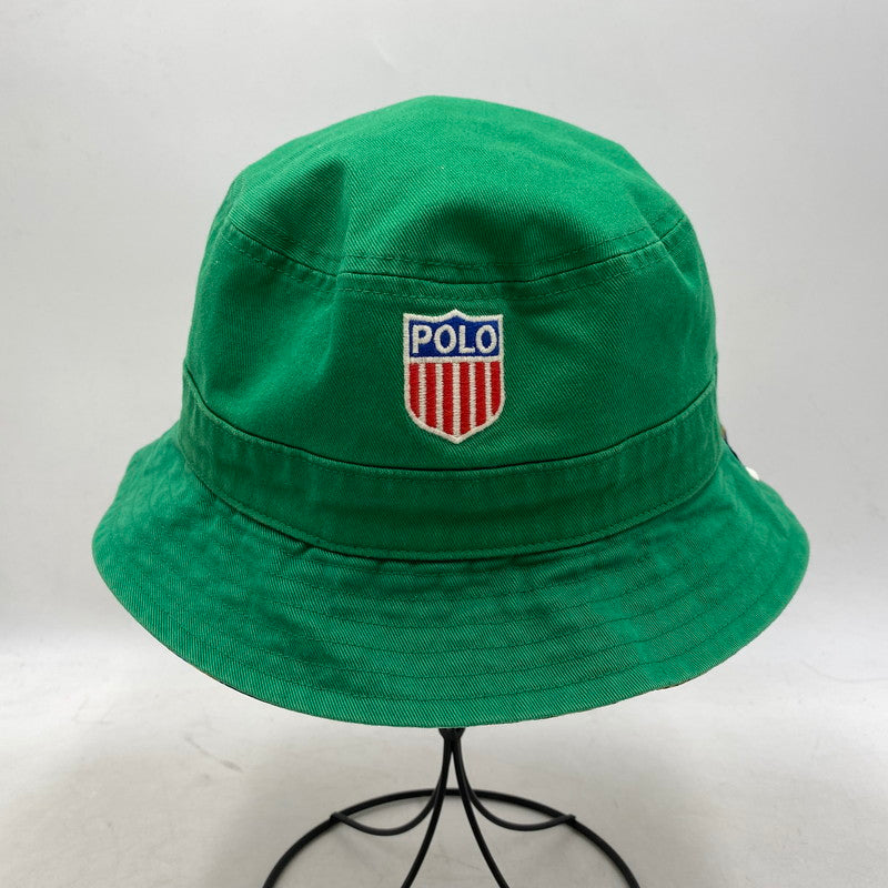 【中古品】【メンズ/レディース】 POLO RALPH LAUREN ポロ・ラルフローレン REVERSIBLE OLYMPIC HAT リバーシブル オリンピック バケットハット 帽子 服飾雑貨 185-251219-ay-05-izu カラー：グリーン/マルチ 万代Net店