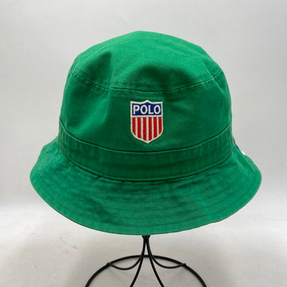 【中古品】【メンズ/レディース】 POLO RALPH LAUREN ポロ・ラルフローレン REVERSIBLE OLYMPIC HAT リバーシブル オリンピック バケットハット 帽子 服飾雑貨 185-251219-ay-05-izu カラー：グリーン/マルチ 万代Net店