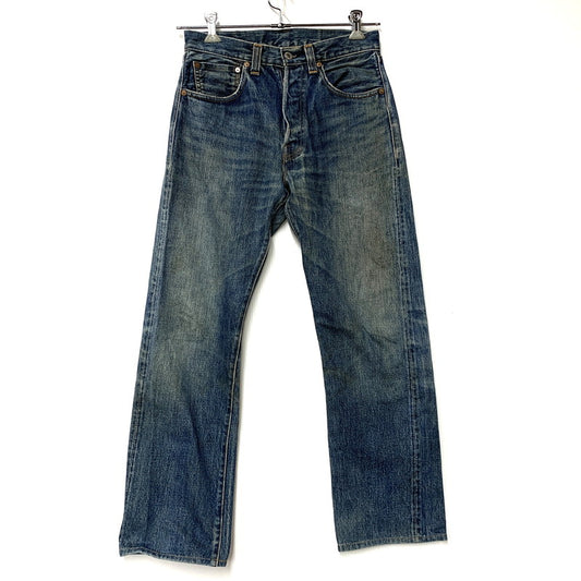 【中古品】【メンズ】 47501-0191 刻印555 USA製 01年製 赤耳 BUTTON FLY ボタン フライ 片面BIG-E 00S 501 DENIM PANTS デニム パンツ ズボン ボトムス 157-251219-ya-06-izu サイズ：32×36 カラー：インディゴ 万代Net店
